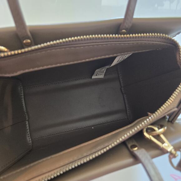 Zara Leather Crossbody Purse - ASH Brown Detachable Straps Party Cocktail - Picture 6 of 8